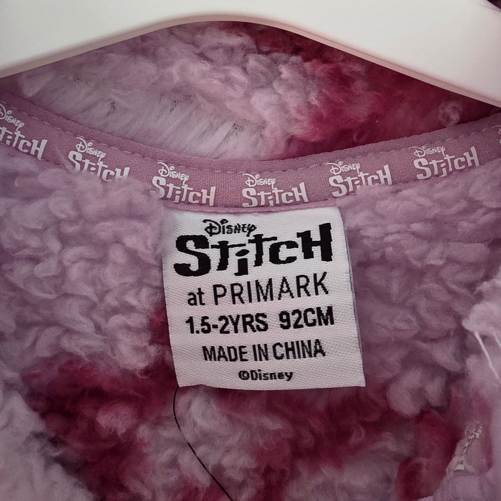 Disney × Primark - Pink Plush Sherpa Pullover with Stitch Angel Character Logo - Picture 5 of 7